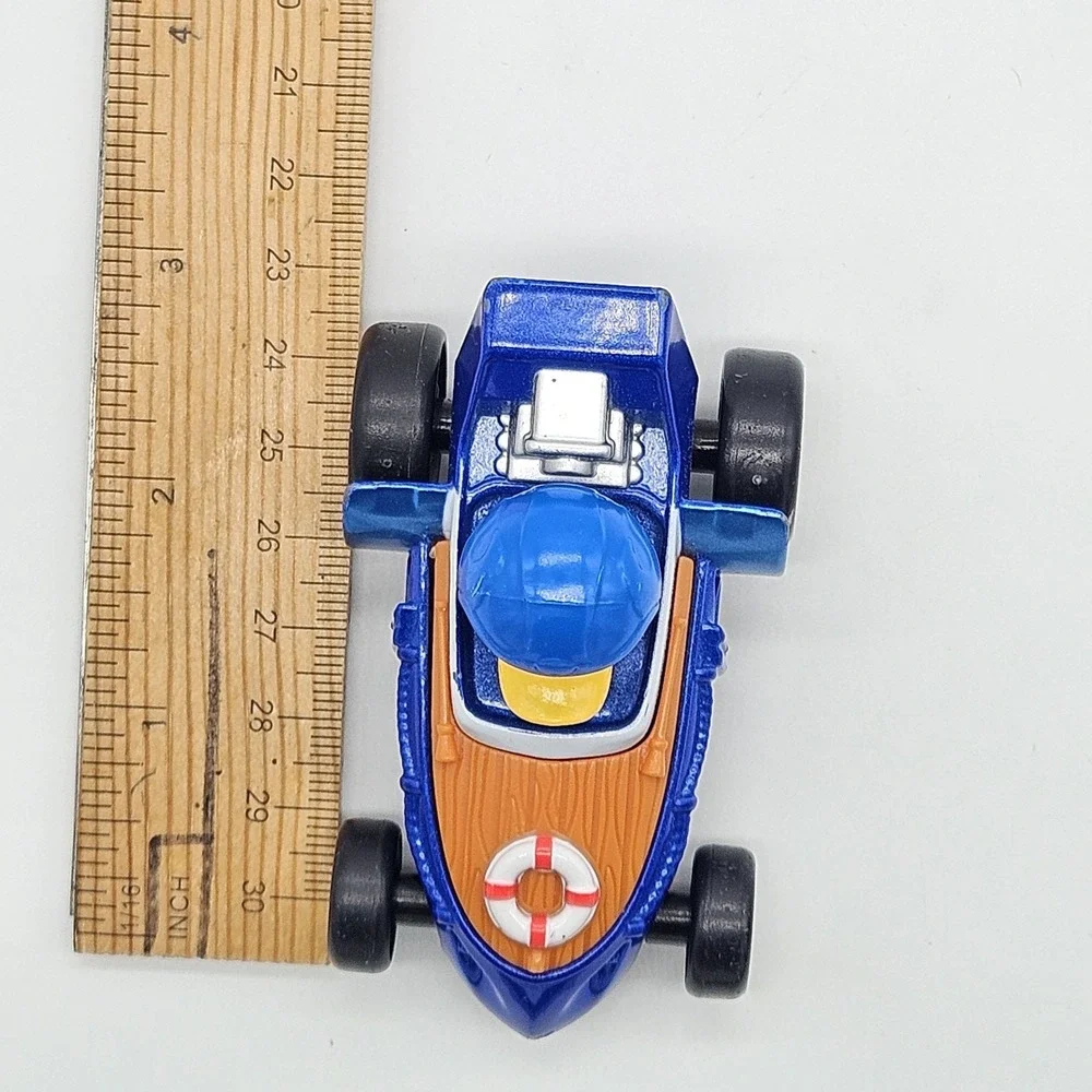 Disney Donald Duck Diecast Toy Car Mattel 2016 Blue Racing Hot Rod #3 Loose